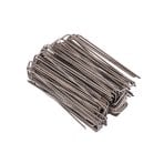 100x Galvanised Steel Weed Membrane Pins Ground Stakes Garden Pegs - 6 inch