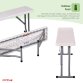 2x 3ft Folding Heavy Duty Outdoor 2 Person Trestle Bench Chair