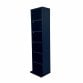 6 Tier Black Wooden CD DVD Game Book Shelf Storage Tower Rack - Fits 102 CDs