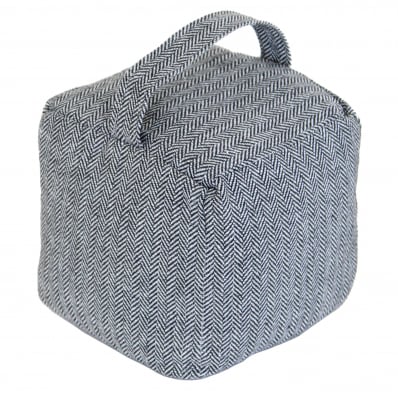 Fabric Heavy Weighted Cube Door Stop Stopper w/ Handle