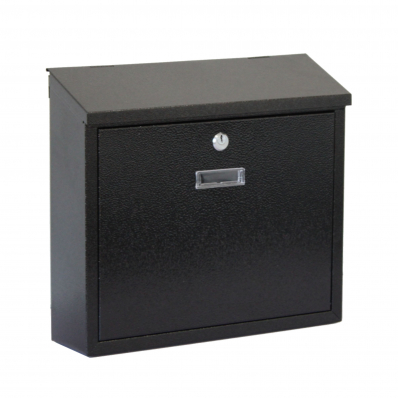 Black Wall Mounted Lockable Waterproof House Mailbox Postbox