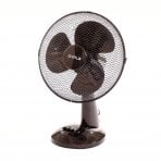 12" 3 Speed Oscillating Black Electric Desk Home Office Fan
