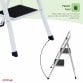 Foldable 2 Step Ladder Stepladder Non Slip Tread Safety Steel