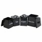 5pc Black Kitchen Canister Set Bread Biscuits Tea Sugar Coffee