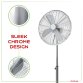 16" Inch 40cm Chrome Metal Pedestal 3 Speed Stand Fan Cooling