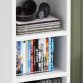 6 Tier White Wooden CD DVD Game Book Shelf Storage Tower Rack - Fits 102 CDs