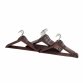 Pack of 20 Dark Brown Wooden Clothes Garment Coat Suit Hangers with Trouser Bar