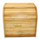 Double Layer Roll Top Bamboo Wooden Bread Bin Kitchen Storage