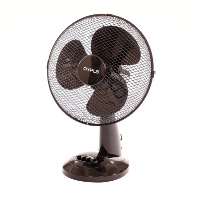 12" 3 Speed Oscillating Black Electric Desk Home Office Fan