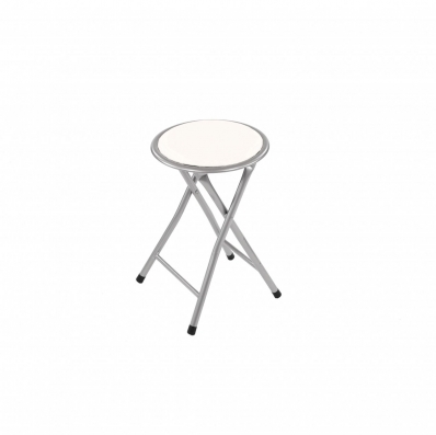 White Padded Folding Breakfast Kitchen Bar Stool Seat