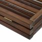 Dark Brown Dog Safety Folding Wooden Pet Gate Portable Indoor Barrier