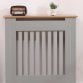 Small Grey Wooden Slatted Grill Radiator Cover MDF Cabinet