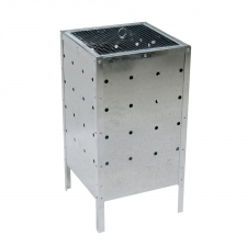 90L Square Garden Galvanised Incinerator Fire Bin Rubbish Pit