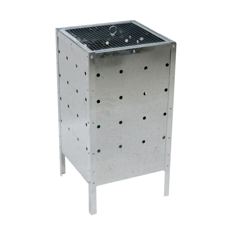 90L Square Garden Galvanised Incinerator Fire Bin Rubbish Pit - Click Image to Close