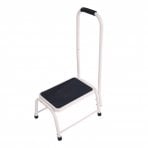 Single Caravan Step Stool Steel Non Slip Rubber Tread Safety with Handle