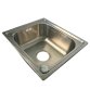 Brushed Stainless Steel Top Mount Kitchen Bowl Sink w/ Plumbing