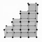 Interlocking 16 Compartment Shoe Organiser Cube Rack White