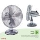 12" Inch Chrome Metal 3 Speed Desk Fan Oscillating