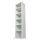 6 Tier White Wooden CD DVD Game Book Shelf Storage Tower Rack - Fits 102 CDs