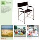 Lightweight Frame Folding Portable Black Outdoor Garden Camping Directors Chair
