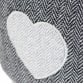 Heart Pattern Fabric Heavy Weighted Cube Door Stop Stopper w/ Handle