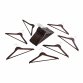 Pack of 20 Dark Brown Wooden Clothes Garment Coat Suit Hangers with Trouser Bar
