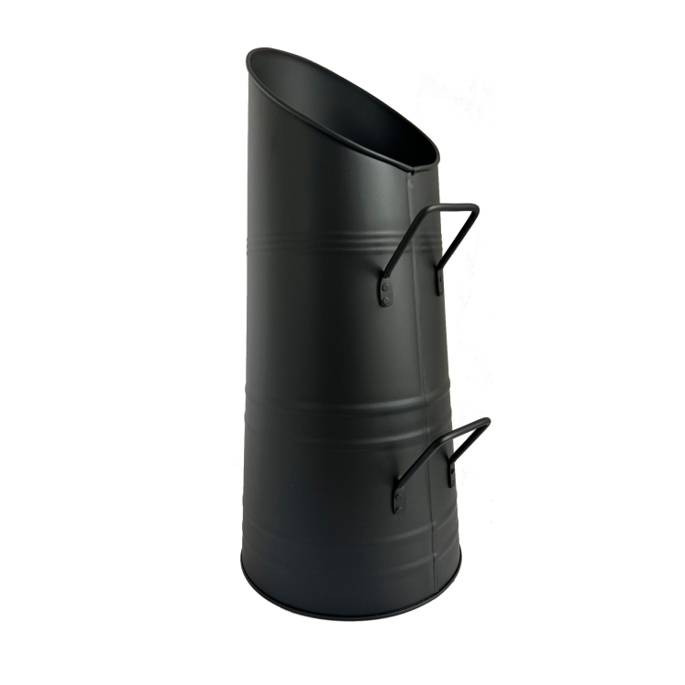Heavy Duty Steel Fireplace Coal Scuttle Bucket Fuel Hod - Click Image to Close