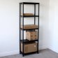 5 Tier Black Plastic Heavy Duty Shelving Racking Storage Unit