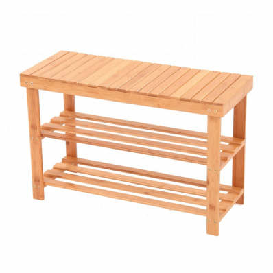 3 Tier Wooden Bamboo Shoe Rack Bench Storage Organiser Holder