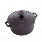 4L Cast Iron Non Stick Casserole Dish Pan with Lid