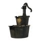 2 Tier Cascading Barrel Garden Water Pump Fountain Feature