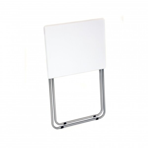 White ECO Low Portable Tray Table with White Nylon Straps — Gate