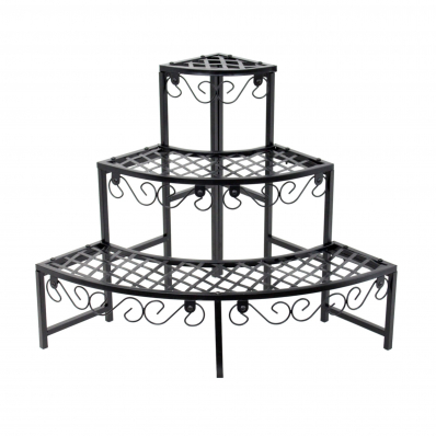 3 Tier Corner Metal Garden Flower Plant Stand Display Shelf