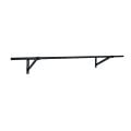 5ft Wall Mounted Garment Clothes Rail Super Heavy Duty All Metal Black