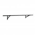 5ft Wall Mounted Garment Clothes Rail Super Heavy Duty All Metal Black