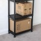 2x 5 Tier Black Plastic Heavy Duty Shelving Racking Storage Unit