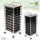 10 Drawer Storage Mobile Makeup Salon Trolley Portable Organiser