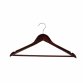 Pack of 20 Dark Brown Wooden Clothes Garment Coat Suit Hangers with Trouser Bar