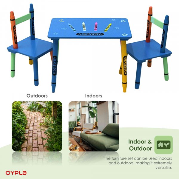 Oypla Childrens Table and Chairs Set Shop Online Today