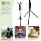 12 Hook Coat Umbrella Stand Hat Rack Heavy Duty All Metal Black