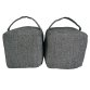 Pack of 2 Fabric Heavy Weighted Cube Door Stops Stoppers w/ Handle