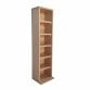 6 Tier Beech Wooden CD DVD Game Book Shelf Storage Tower Rack - Fits 102 CDs