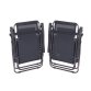 2x Folding Reclining Garden Deck Chair Sun Lounger Zero Gravity