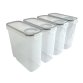 4pc Airtight Reusable Plastic Kitchen Food Storage Container Organiser Set