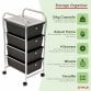 4 Drawer Storage Mobile Makeup Salon Trolley Portable Organiser