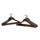 Pack of 20 Dark Brown Wooden Clothes Garment Coat Suit Hangers with Trouser Bar