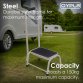 Single Caravan Step Stool Steel Non Slip Rubber Tread Safety with Handle