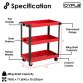 Heavy Duty 3 Tier Mobile Workshop Garage Tool Storage Trolley