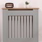 Small Grey Wooden Slatted Grill Radiator Cover MDF Cabinet