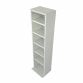 6 Tier White Wooden CD DVD Game Book Shelf Storage Tower Rack - Fits 102 CDs